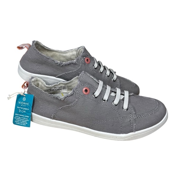 Vionic Shoes - Vionic Beach Pismo Light Gray Canvas Slip-On Sneaker NWT Size 7.5